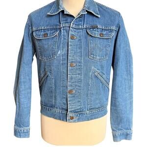 VTG Maverick Blue Bell Jean Jacket Mens 42 Blue Medium Wash Denim 70s 80s